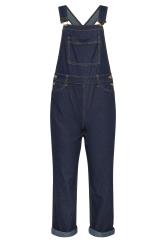 PixieGirl Petite Women's Indigo Blue Straight Leg Cotton Dungarees | PixieGirl 5
