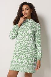 M&Co Green Abstract Print Belted Tunic Dress| M&Co 3