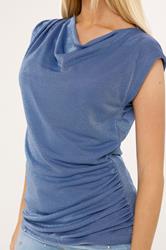 STAR Blue Shimmer Draped Top | StarByJM 4