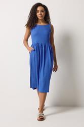 M&Co Blue Linen Midi Dress | M&Co 2