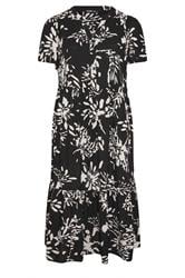 YOURS vestido negro abstracto con tapeta