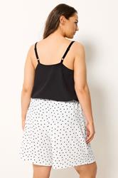 YOURS Plus Size White Polka Dot Shorts | Yours Clothing 2