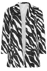 YOURS Curve Black Zebra Blazer
