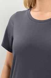 YOURS Plus Size Stone Grey Core T-Shirt | Yours Clothing 4