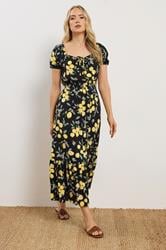 LTS Tall Women's Black Lemon Print Midi Dress | Long Tall Sally 3