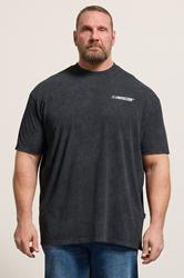BadRhino Big & Tall Black Acid Wash Nascar Graphic T-Shirt | BadRhino 3
