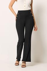 STAR Black Button Detail Flared Trousers | StarByJM 2