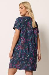 YOURS Plus Size Black Paisley Pleat Front Dress | Yours Clothing 2