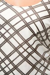 YOURS LONDON Plus Size Ivory White & Brown Check Top | Yours Clothing 5