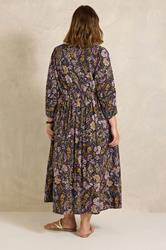 EVANS Plus Size Black Paisley Maxi Dress | Evans 2
