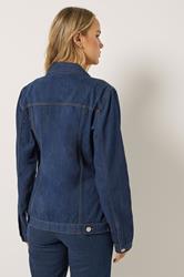 LTS Tall Women's Indigo Blue Cotton Denim Jacket | Long Tall Sally 5