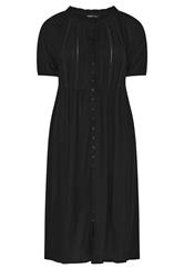 YOURS Curve Black Embroidered Maxi Dress