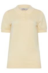 LTS Tall gele gebreide polotop