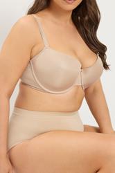 YOURS Plus Size Nude Moulded Underwired New T-Shirt Bra | Yours Clothing 5