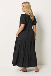 YOURS Plus Size Black Puff Sleeve Dress | Yours Clothing 2