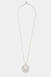 Silver Tone Gemstone Pendant Necklace | Yours Clothing   3