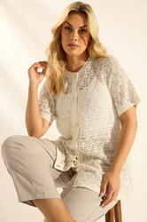 YOURS Plus Size Ivory White Button Through Cardigan | Yours Clothing 3