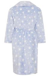 Powder Blue Star Print Dressing Gown 