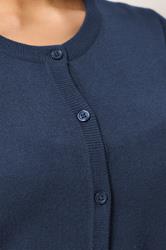 M&Co Navy Blue Button Through Short Sleeve Cardigan | M&Co 4