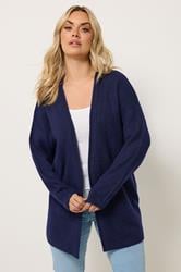 YOURS Plus Size Navy Blue Soft Touch Knitted Cardigan | Yours Clothing 3