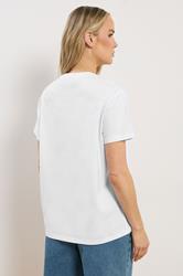 LTS Tall Women's White Martini Graphic Cotton Oversized T-Shirt | Long Tall Sally 5