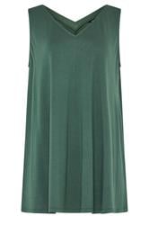 YOURS Curve Green Swing Vest Top