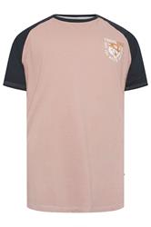 KAM Big & Tall Pink Raglan T-Shirt