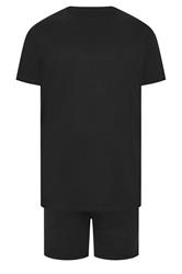 JACK & JONES Big & Tall Black T-Shirt & Short Set | BadRhino 4