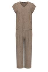 M&Co Petite Mocha Brown Textured Top And Trousers Set | M&Co 5