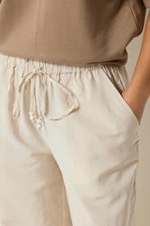 PixieGirl Petite Women's Ivory White Beaded Wide Leg Trousers | PixieGirl 4