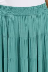 YOURS Plus Size Teal Green Tiered Maxi Skirt | Yours Clothing 4