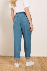 M&Co Blue Midwash Lightweight Cotton Denim Joggers | M&Co 2