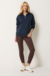 M&Co Navy Blue Half Zip Sweatshirt | M&Co 4