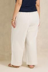 EVANS Plus Size Ivory White Wide Leg Jeans | Evans 2