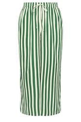 LIMITED COLLECTION Plus Size Green & White Stripe Trousers | Yours Clothing  5