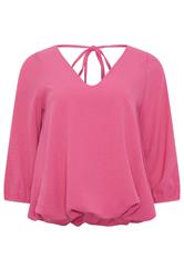 STAR Pink Bubble Hem Top
