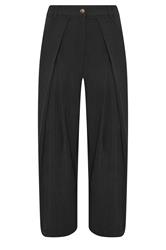 PixieGirl Petite Black Wrap Pleated Wide Leg Trousers