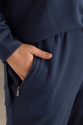 EVANS Plus Size Navy Luxe Zip Pocket Joggers | Evans 4