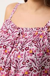 YOURS Plus Size Pink Floral Print Cami Vest Top | Yours Clothing 4