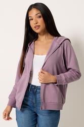 M&Co Petite Light Purple Essential Zip Hoodie | M&Co 3