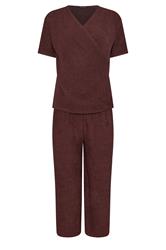 M&Co Rust Brown Textured Top and Trousers Set