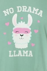 YOURS Plus Size Green Llama Side Split Nightdress | Yours Clothing 4