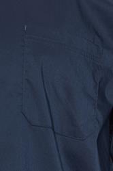 D555 Big & Tall Navy Blue Long Sleeve Non Iron Stretch Shirt | BadRhino 5
