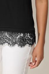 M&Co Black Lace Hem T Shirt | M&Co 4