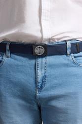 BadRhino Big & Tall Navy Blue Ribbed Webbing Belt | BadRhino 3
