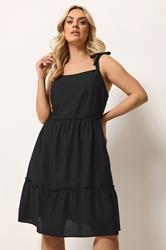 YOURS Plus Size Black Linen Smock Dress | Yours Clothing 3