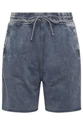 LTS Tall – Shorts in Marineblau mit Acid-Waschung