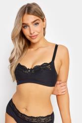 M&Co Black Lace Trim Non Wired Bra | M&Co  3