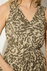 LTS Tall Women's Brown Abstract Tie Waist Maxi Dress | Long Tall Sally 4