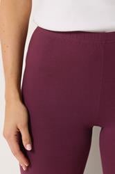 LTS Tall Women's Burgundy Red Cotton Stretch Leggings | Long Tall Sally 4